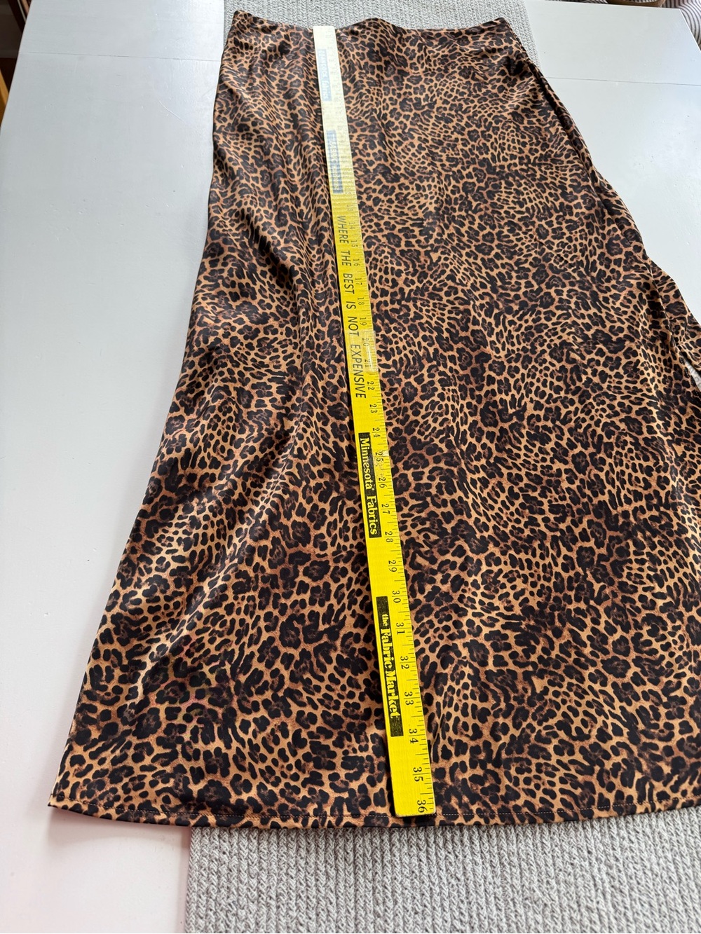 GAP Leopard Print Satin Maxi Skirt Brown and Black Size Small Tall - Picture 5 of 8